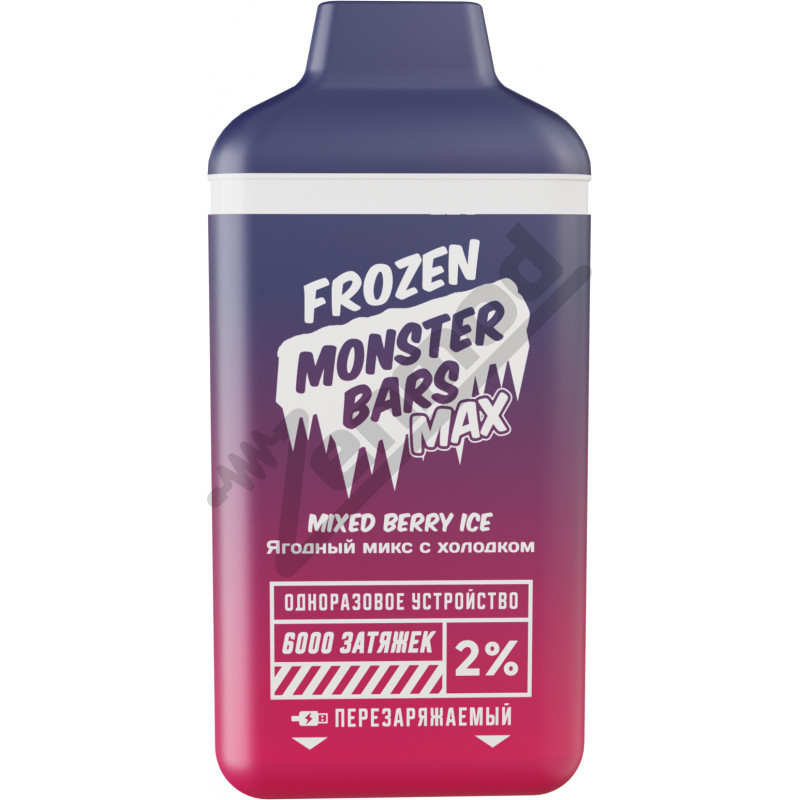 Фото и внешний вид — Frozen Monster Bars Max 6000 - Mixed Berry Ice