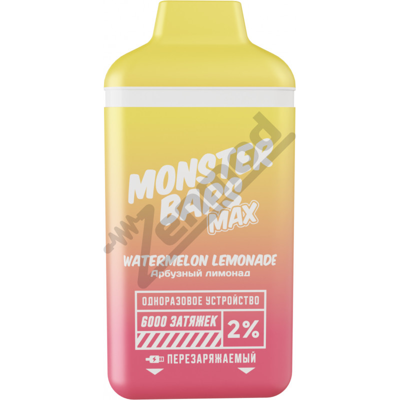 Фото и внешний вид — Monster Bars Max 6000 - Watermelon Lemonade