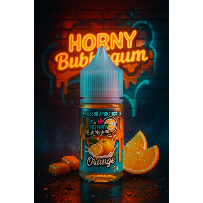 Фото и внешний вид — HORNY Bubblegum - Orange 15мл